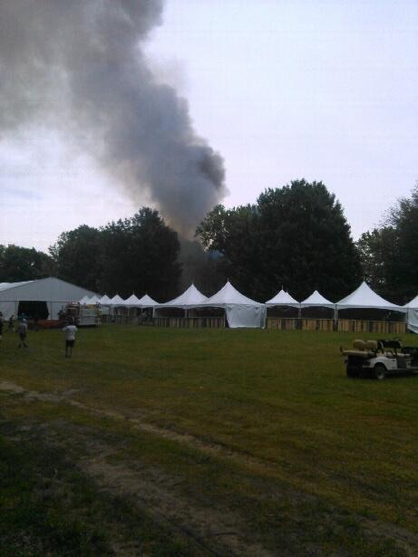 Fire destroys building at Double JJ days before festival begins