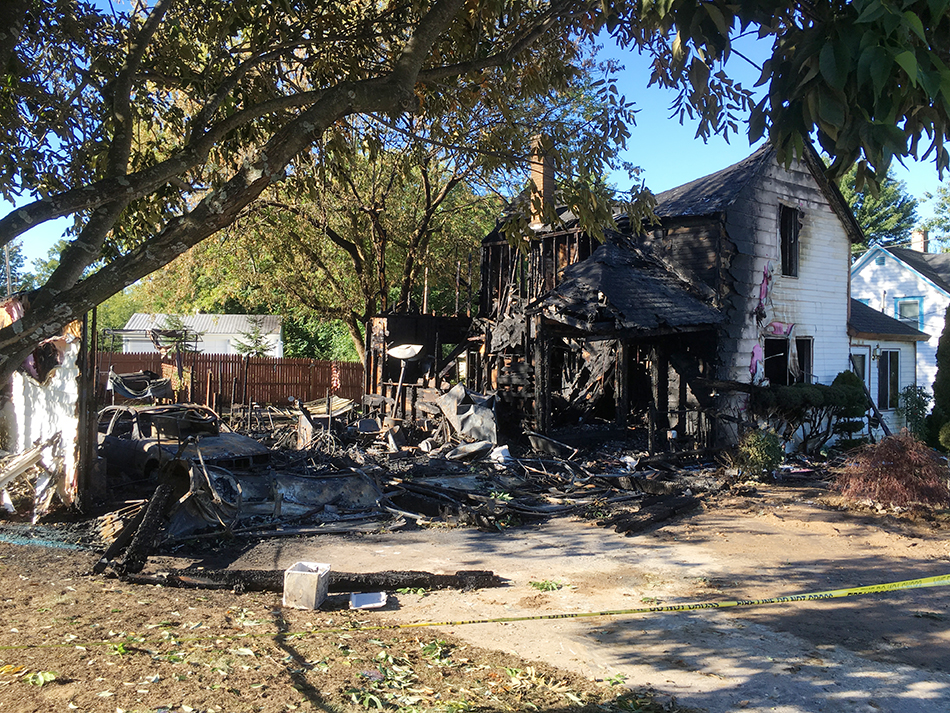 Fire destroys Shelby home.